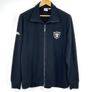 VTG NFL Raiders Sports Illustrated Collab Fleece Jacket Full Zip Black Men’s XL